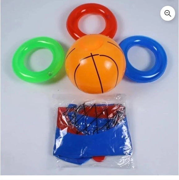 ☀H2OGO! Pool Play Game Center Inflatable Water Floating Basketball Ring Toss Set - Picture 7 of 7